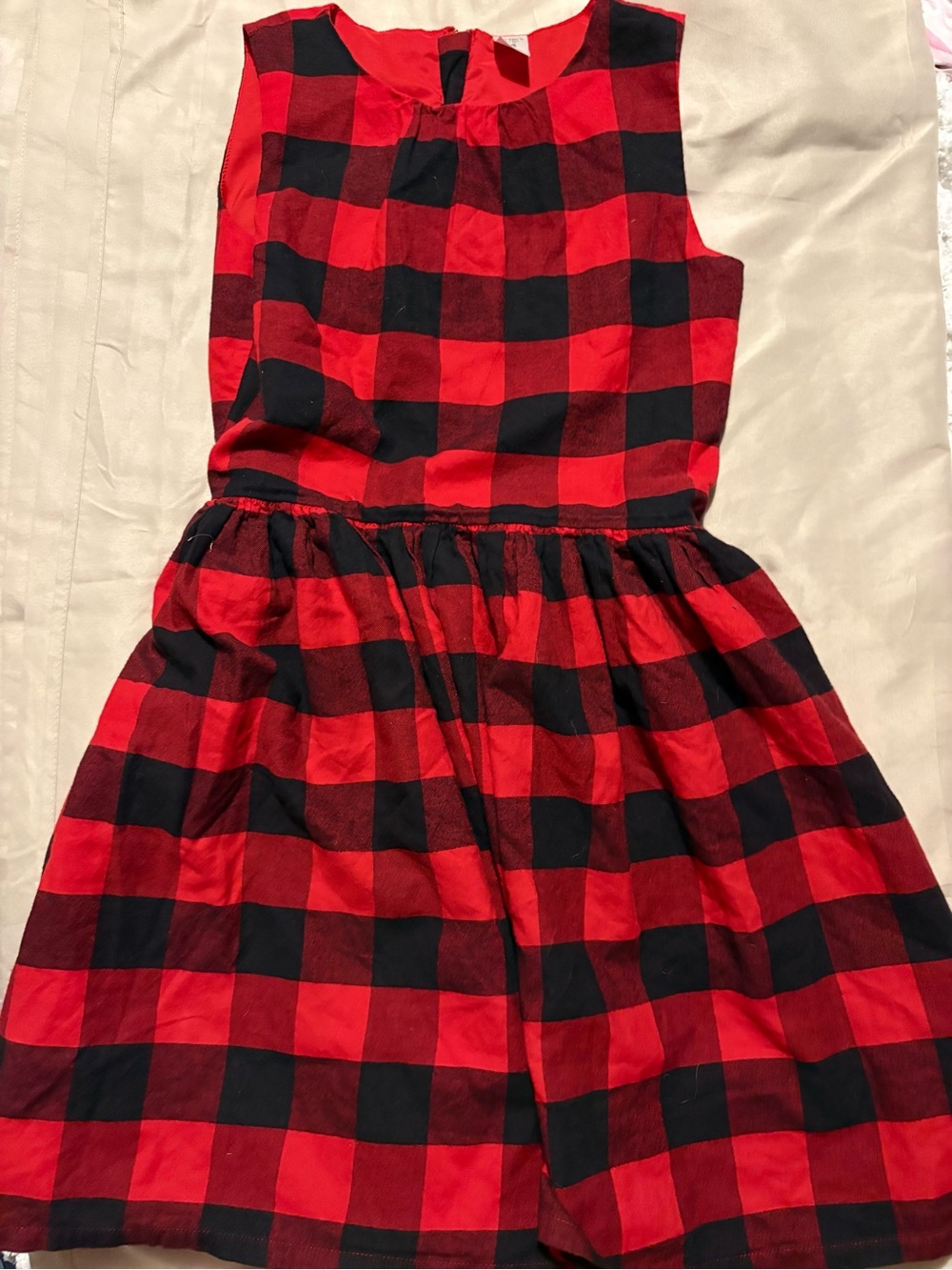 Carter's Red and Black Buffalo Plaid Sleeveless Dress